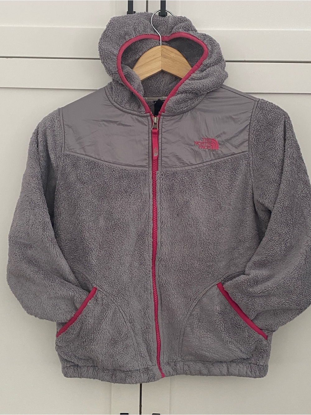 TNF Girls Oso Hoodie Plush Teddy Fleece Zip Up Jacket Coat Youth 14 16 Large